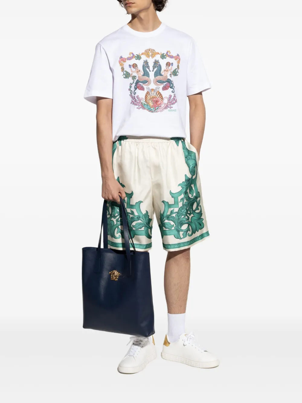 Versace Medusa Head-print T-shirt - Wit
