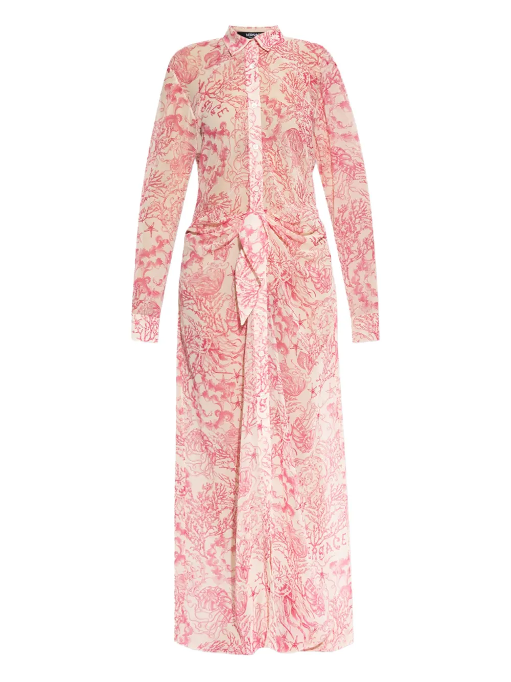 Versace Maxi-jurk met Barocco-print Roze
