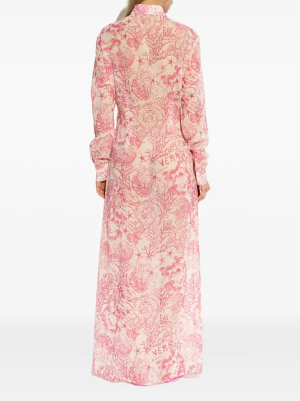 Versace Barocco-print Maxi Dress | Pink | FARFETCH
