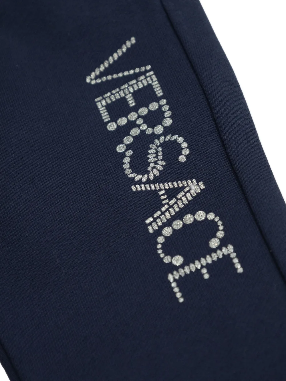 Versace Kids Trainingsbroek verfraaid met logo Blauw