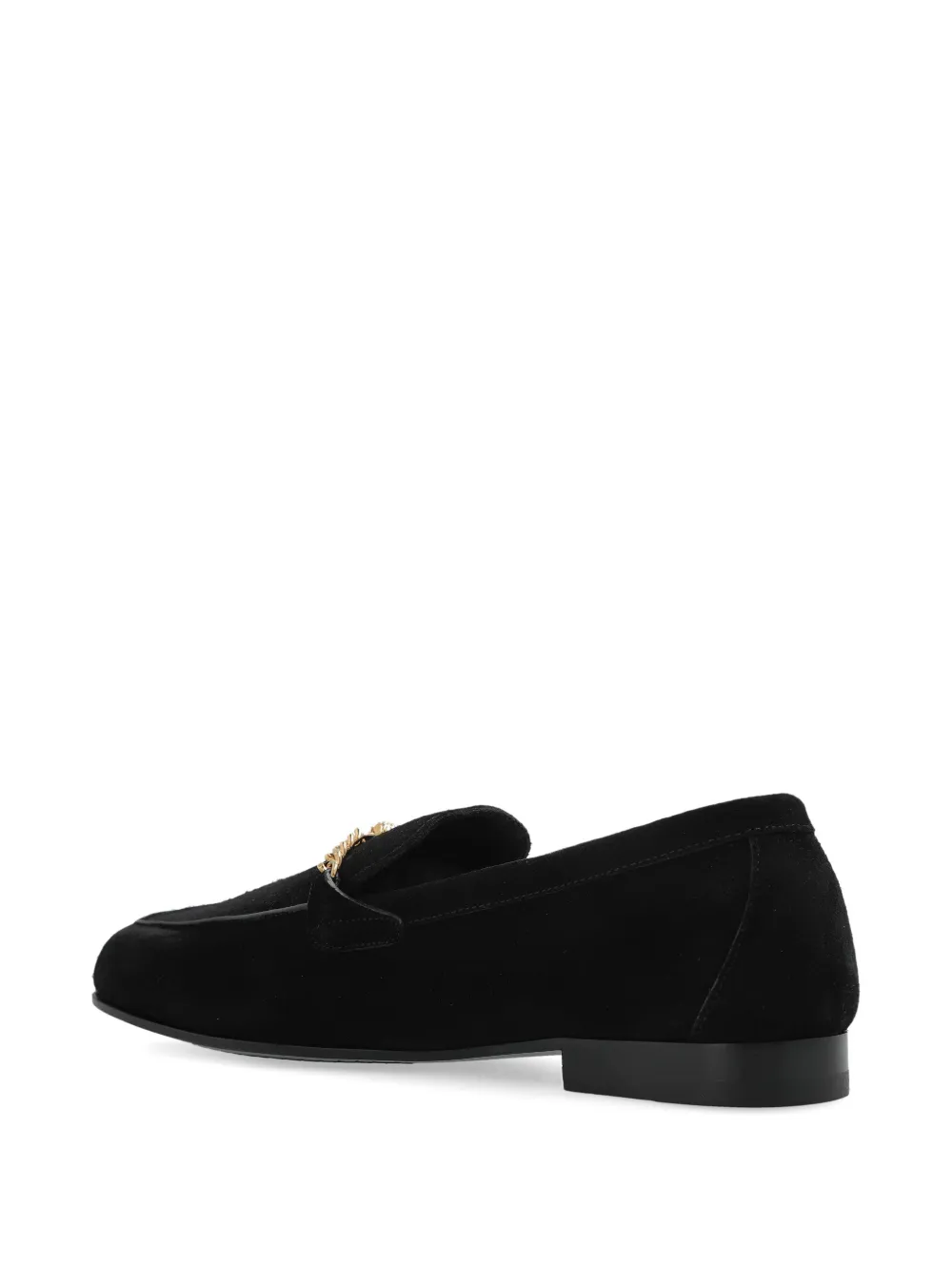 Versace Medusa suede loafers Black