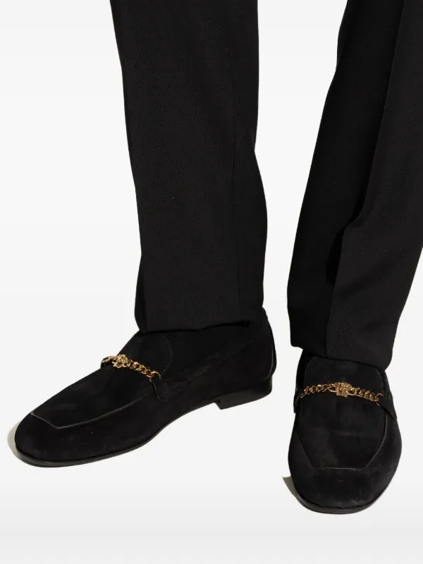 Versace Medusa Suede Loafers | Black | FARFETCH display picture 3