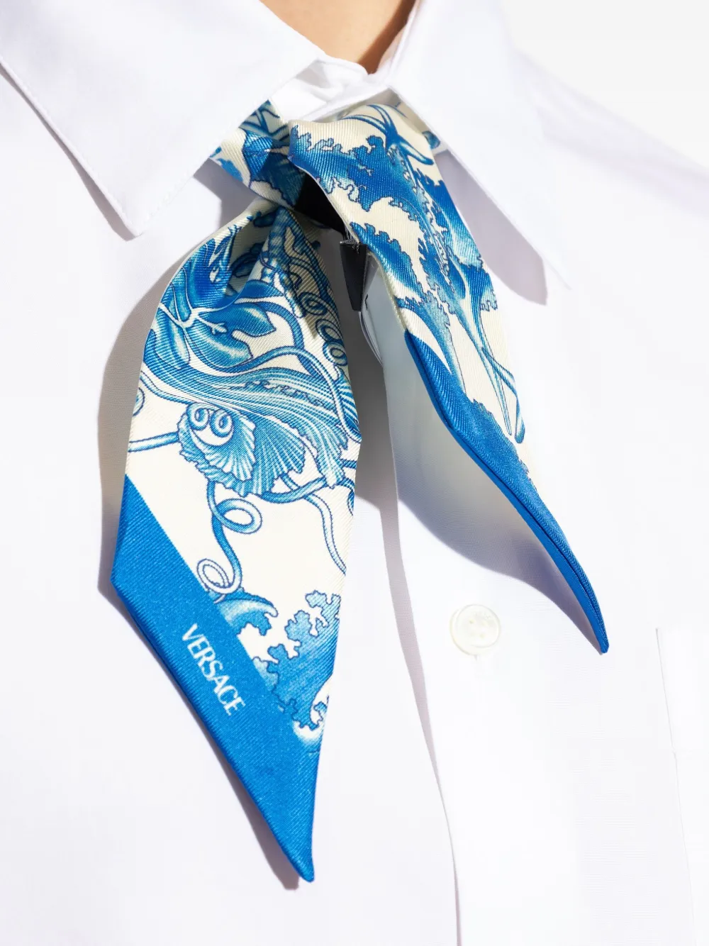 Versace Sjaal met print Blauw
