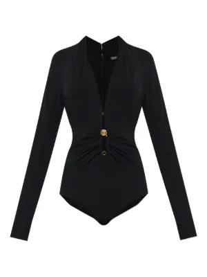 Devoré-effect Pussy-bow Blouse