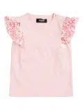 Versace Kids Underwater Barocco ruffled-sleeve top - Pink
