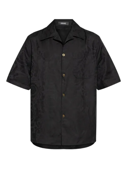 Polo à motif Barocco en jacquard - Versace - Modalova