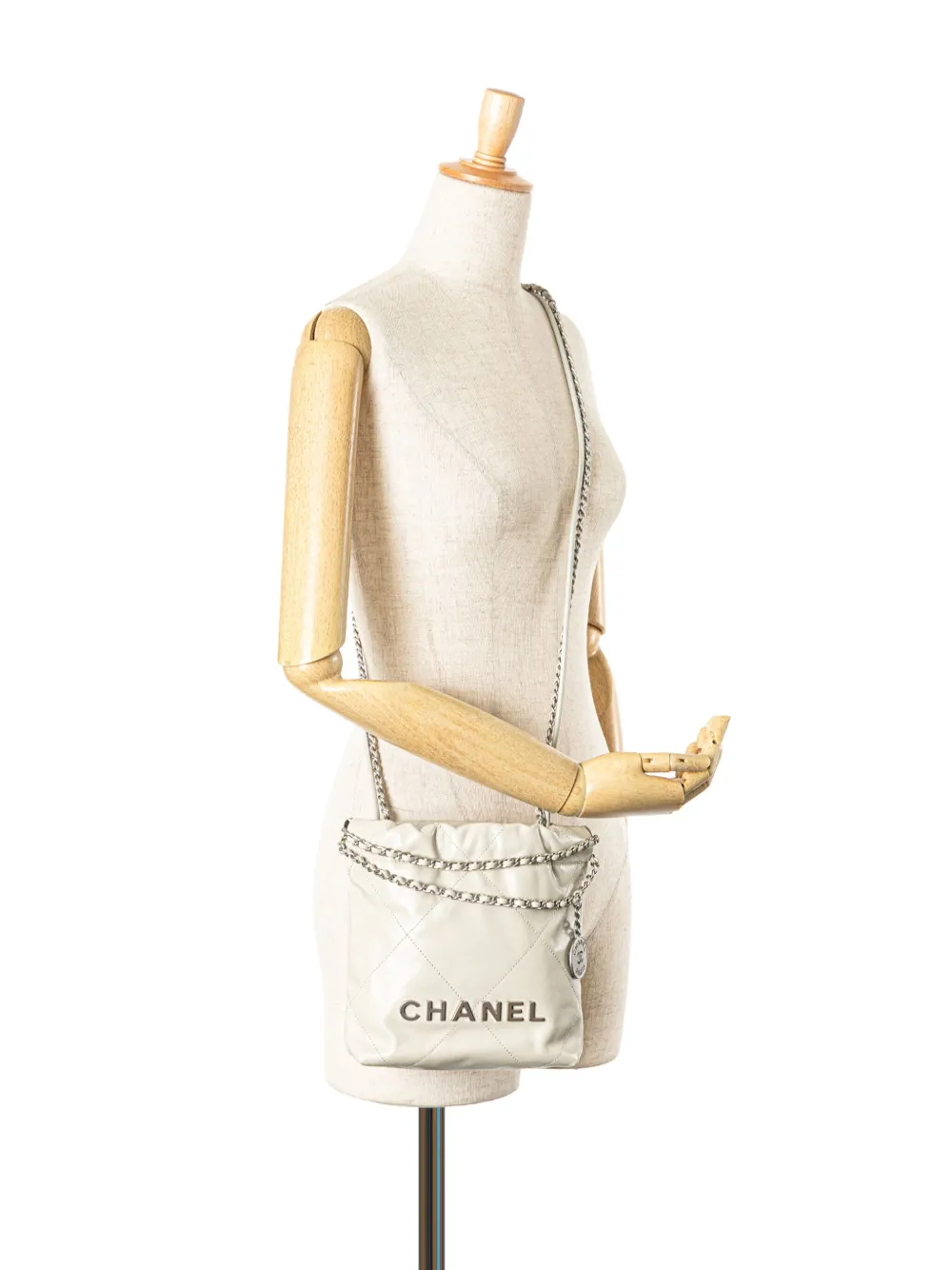 CHANEL Pre-Owned 2021-2025 Mini Shiny Calfskin 22 Handbag satchel | Pre-Owned | Image 2