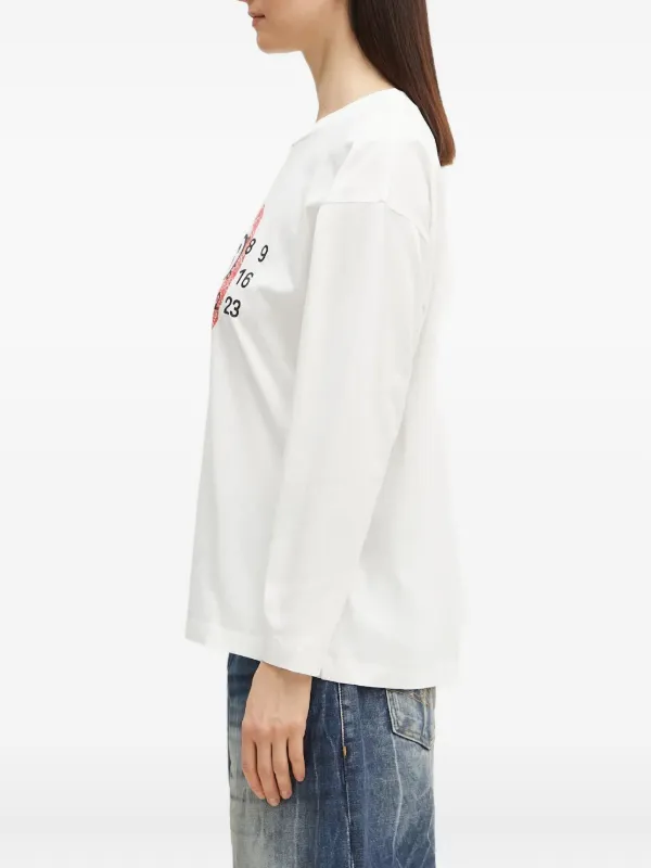 MM6 Maison Margiela numbers-motid long-sleeved T-shirt