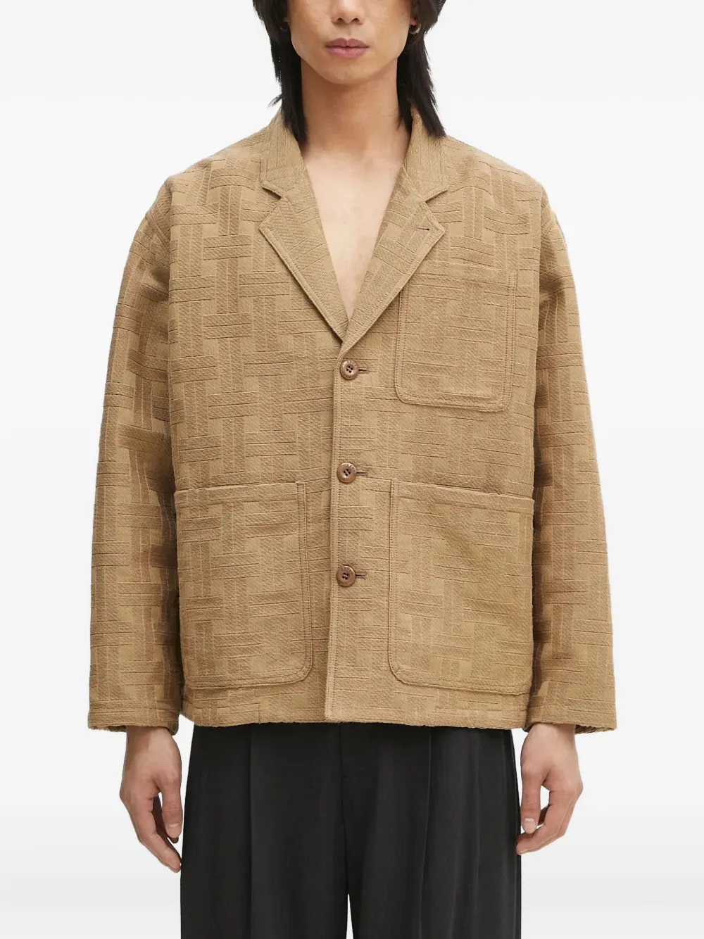 Kenzo patterned-weave workwear jacket | Neutrals | Image 1