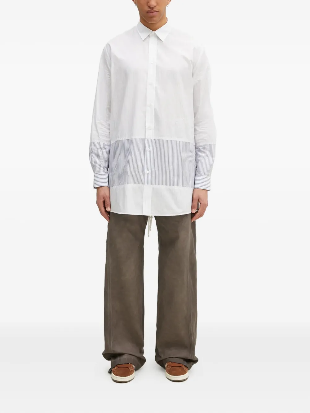 MM6 Maison Margiela Overhemd met krijtstreep - Wit