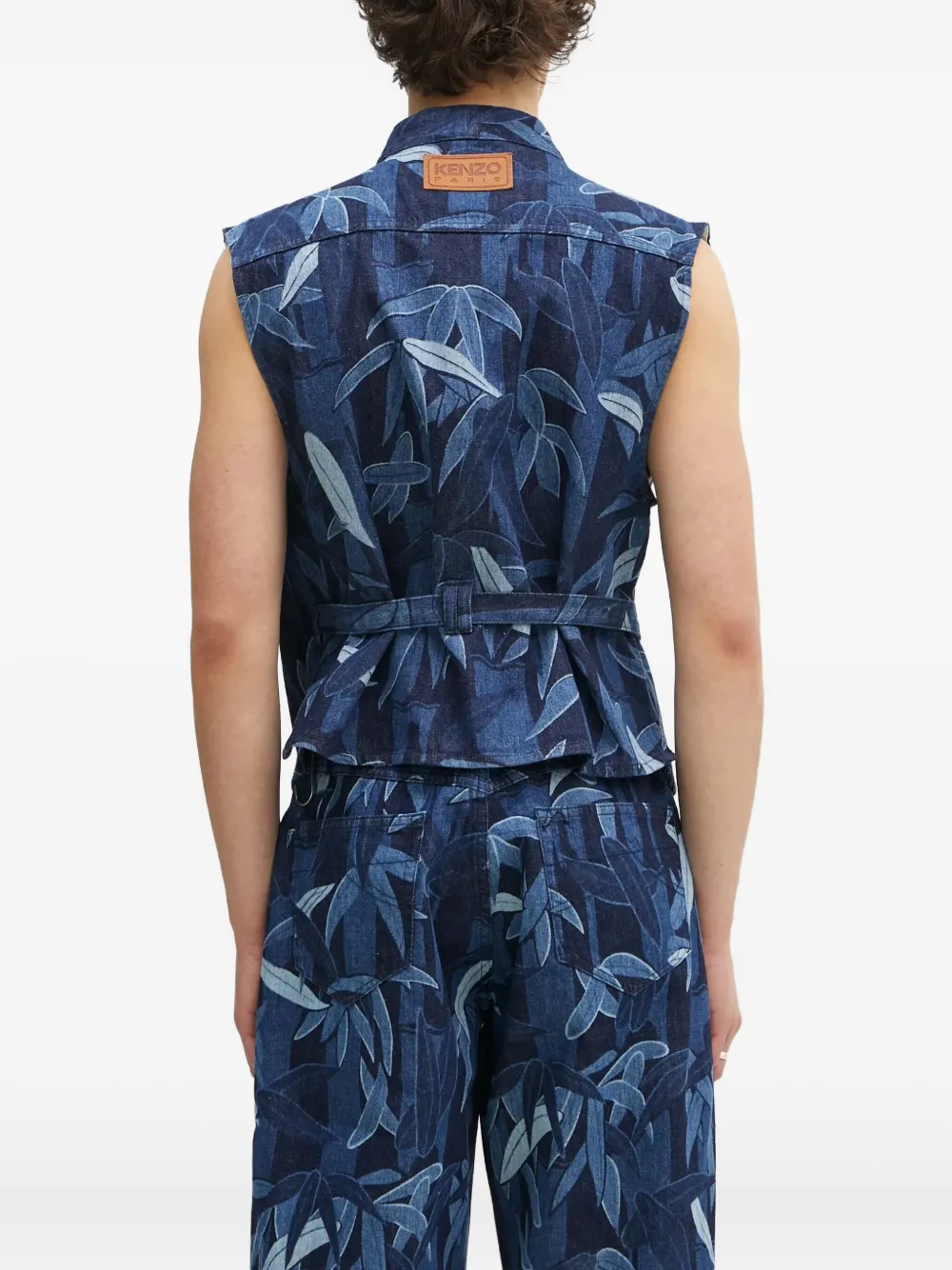 Kenzo Chiku-Rin gilet met camouflageprint Blauw
