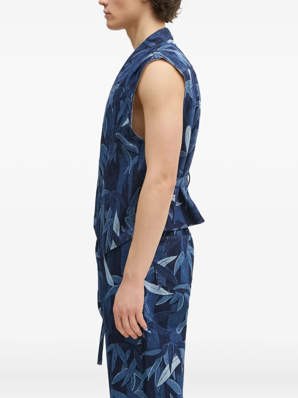 Kenzo Chiku-Rin gilet met camouflageprint Blauw