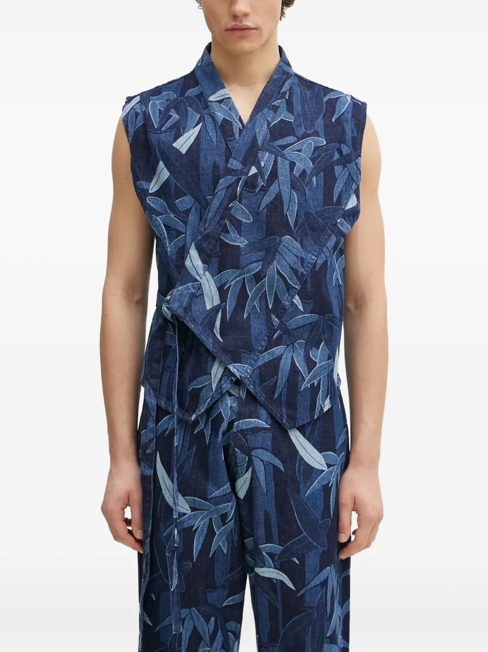 Kenzo Chiku-Rin gilet met camouflageprint Blauw