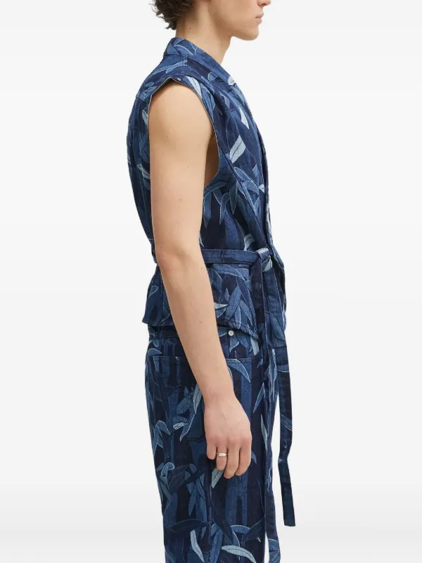 KENZO 花柄 ベルベットベスト サイズ38 KENZO 花柄 ベルベットベスト