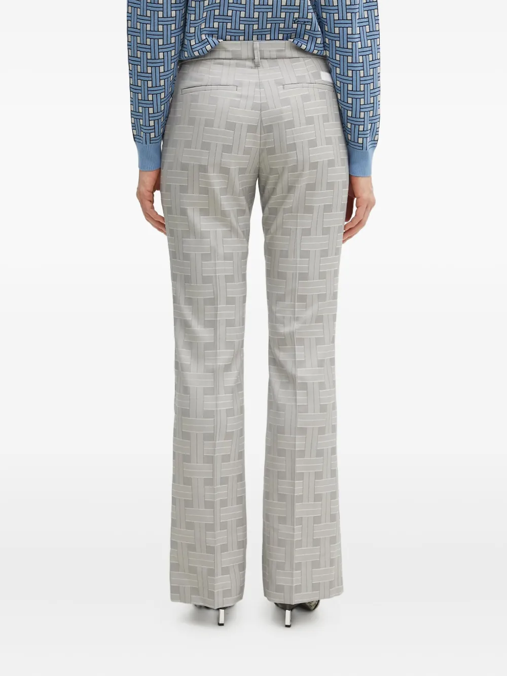 Kenzo Weave flared broek Grijs
