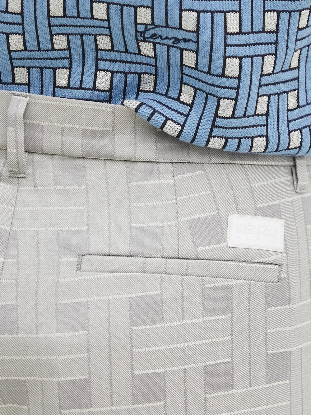 Kenzo Weave flared broek Grijs