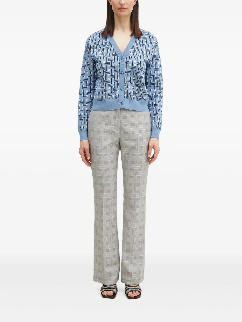 Kenzo Weave Flared Trousers