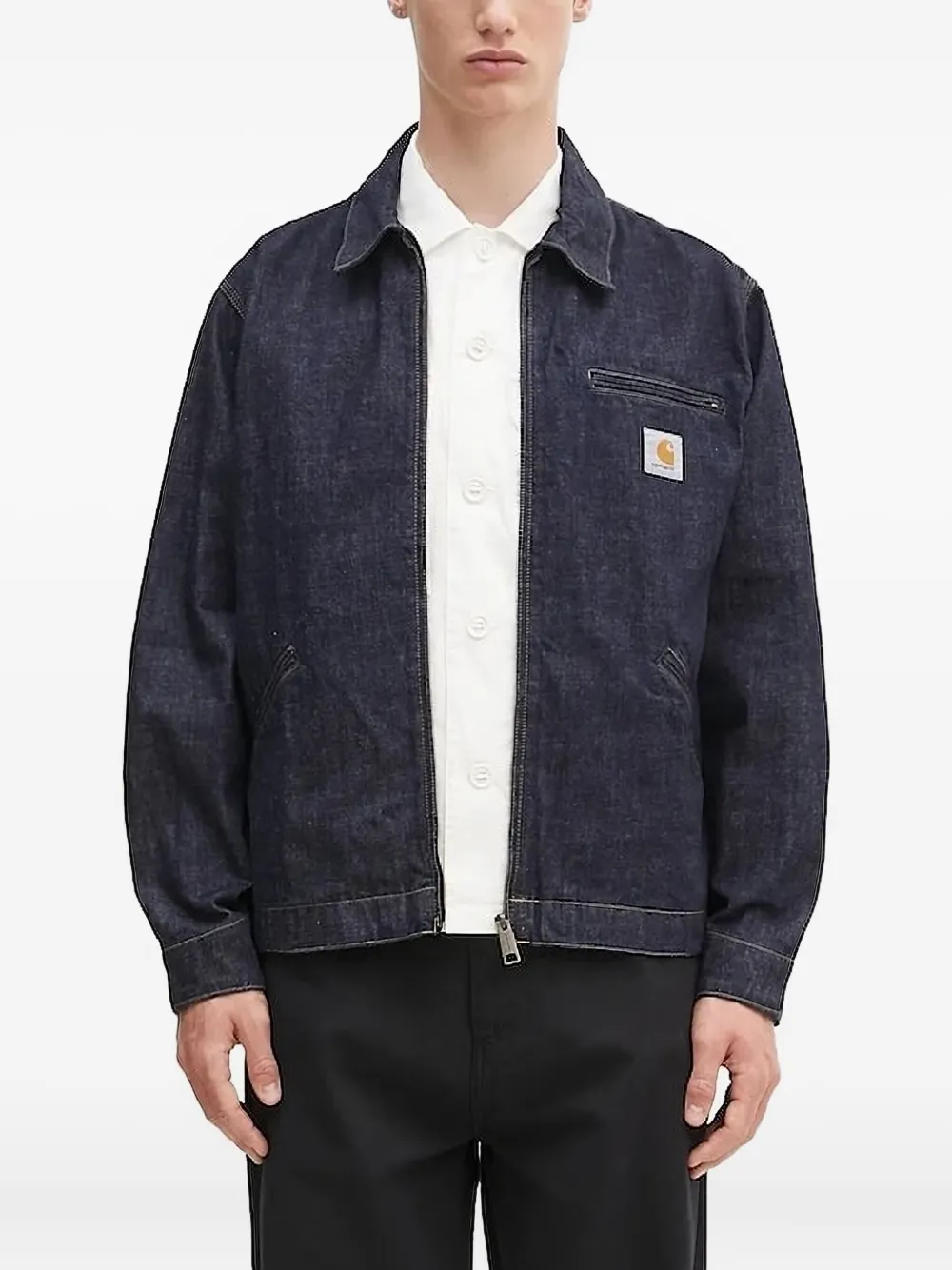 Carhartt WIP zip-fastening denim jacket Blauw