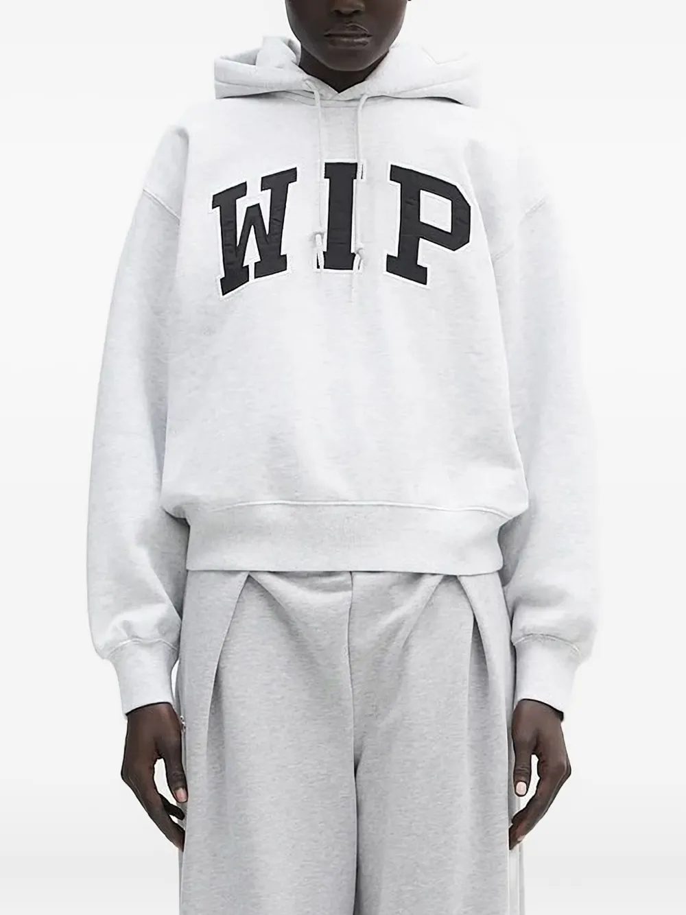 Carhartt Wip Logo-appliqué Hoodie In Gray