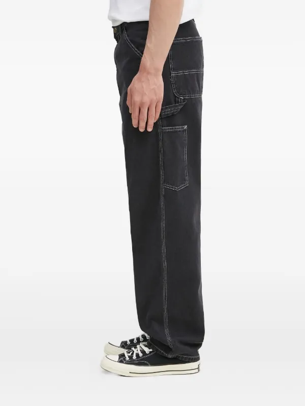 Carhartt WIP contrast-stitch straight-leg Jeans Black FARFETCH OM