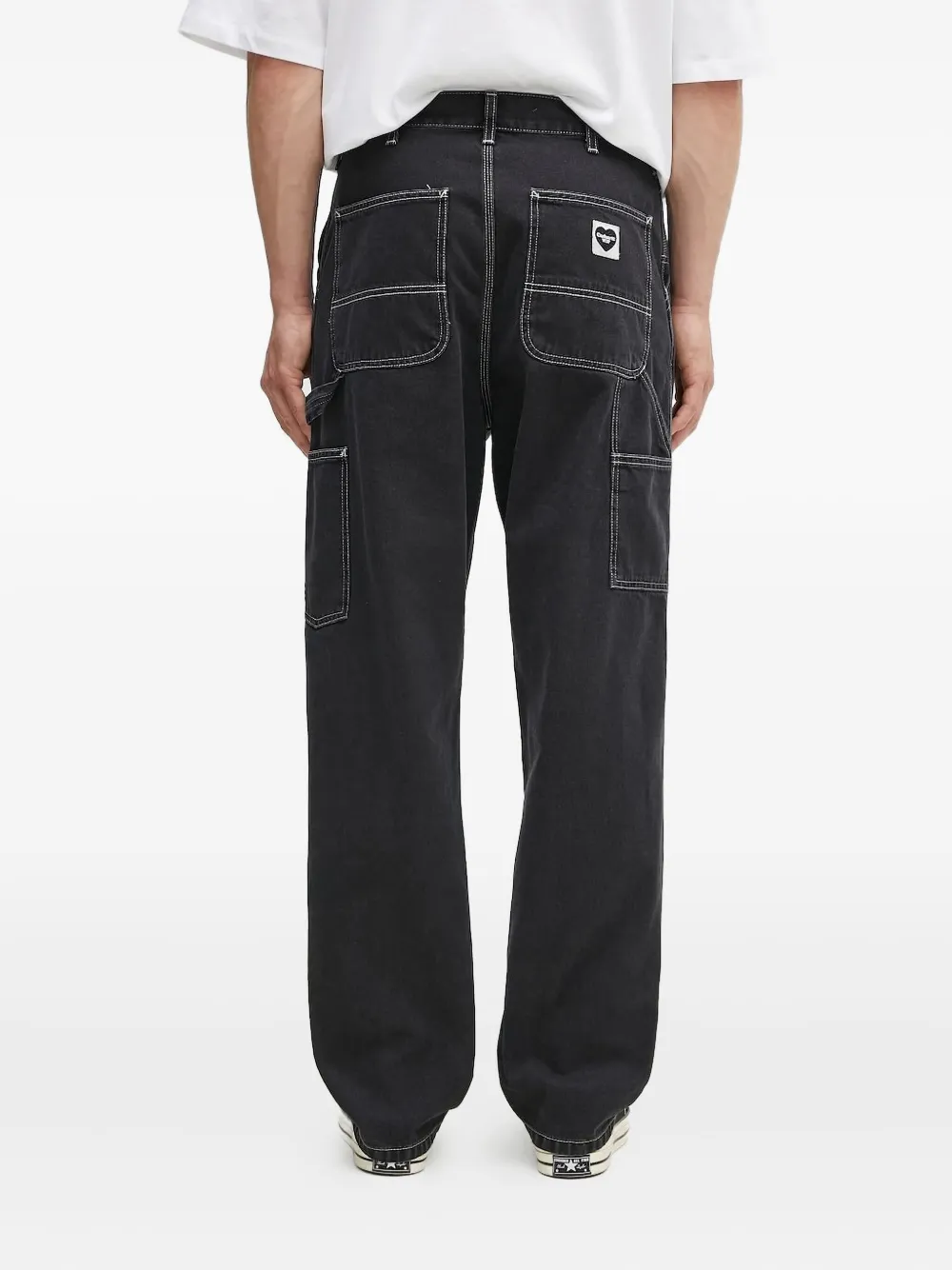 Carhartt WIP contrast-stitch straight-leg jeans Zwart