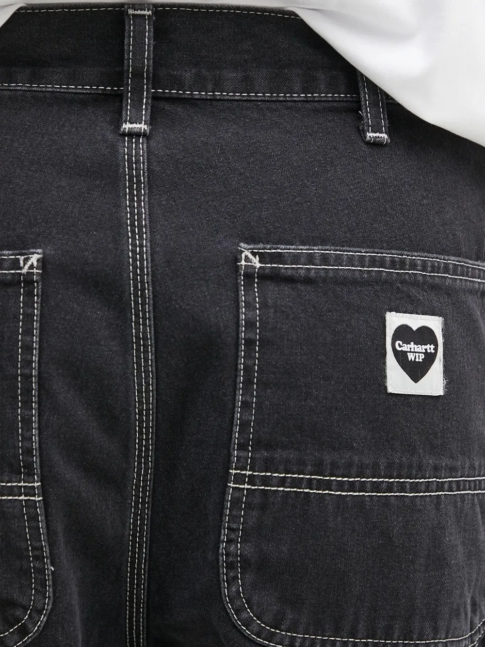 Carhartt WIP contrast-stitch straight-leg jeans Zwart