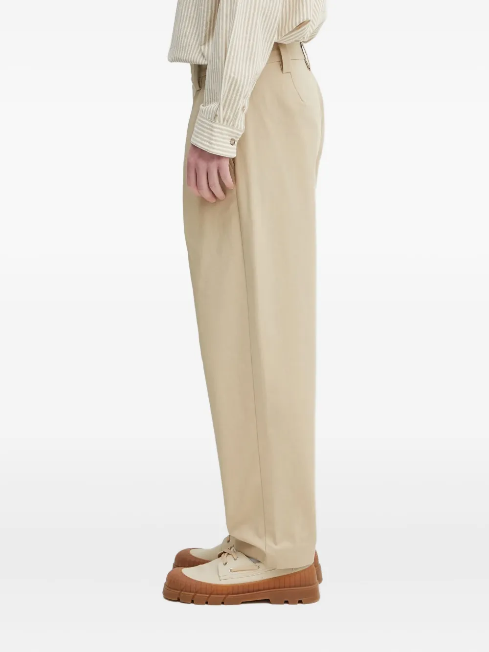 A.P.C. Broek met geplooide zak Beige