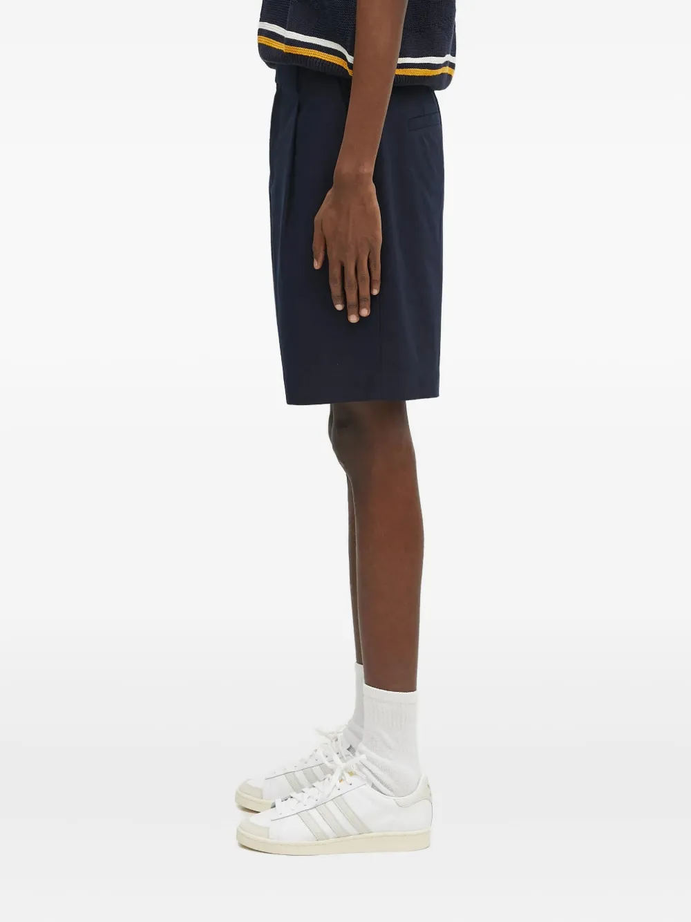 A.P.C. Shorts met geplooide voorkant Blauw