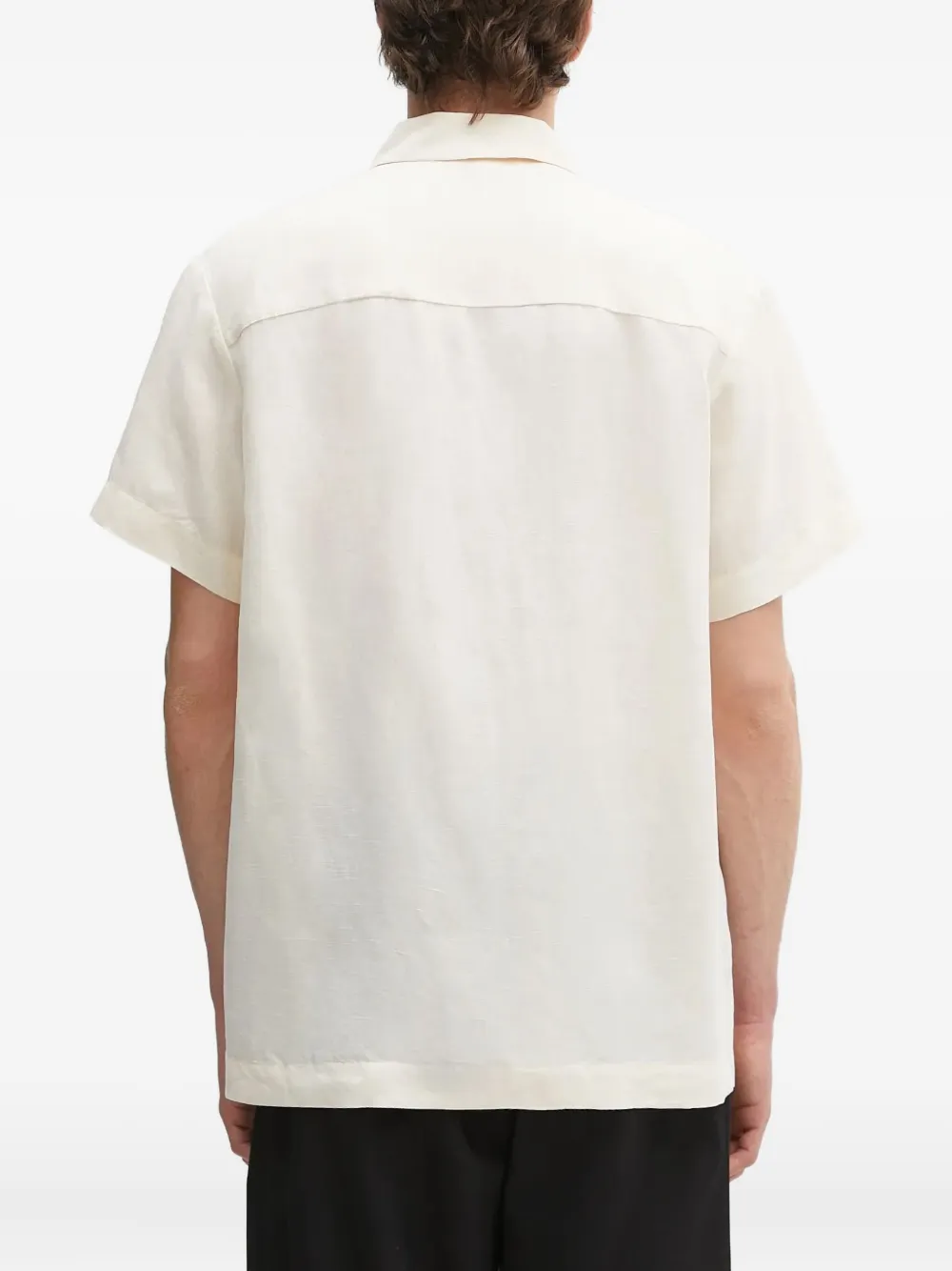 A.P.C. Roy overhemd met korte mouwen en zak Beige