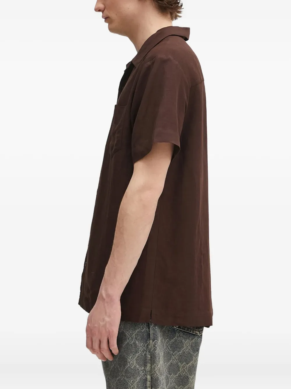 Apc Short-sleeve Pocket Shirt In Brown