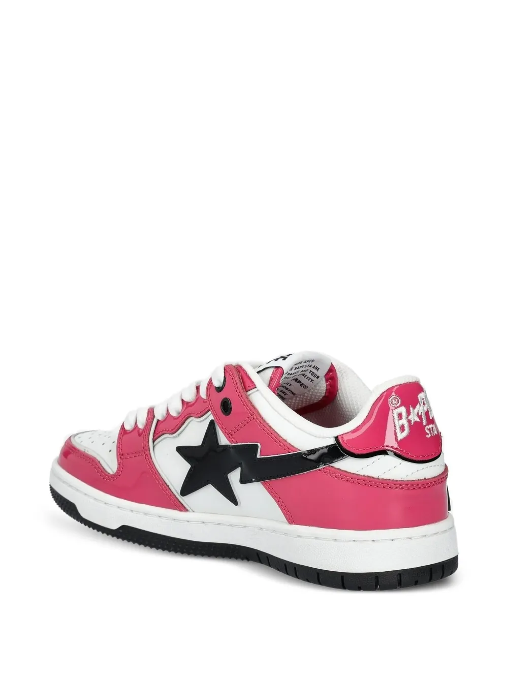 A Bathing Ape Star-patch Sneakers In Pink