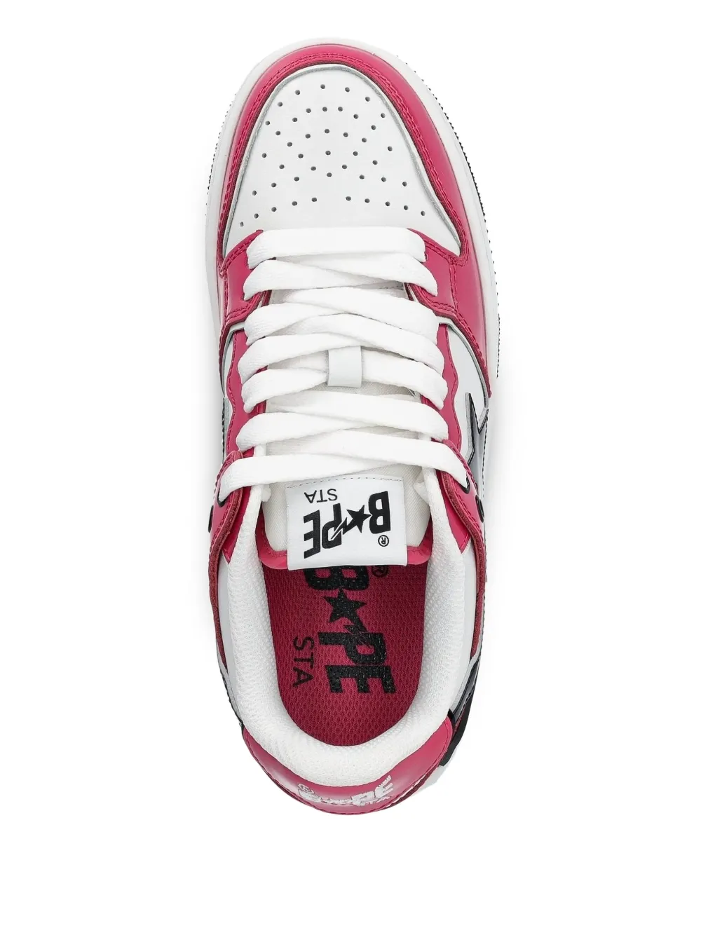 A Bathing Ape Star-patch Sneakers In Pink
