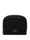 A.P.C. half-moon zip-around purse - Black