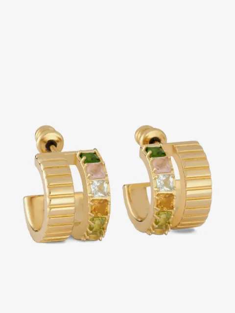 IVI ribbed-detail earrings
