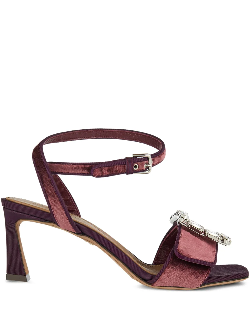 Dolce & Gabbana 70mm crystal-embellished sandals | Red | Image 1