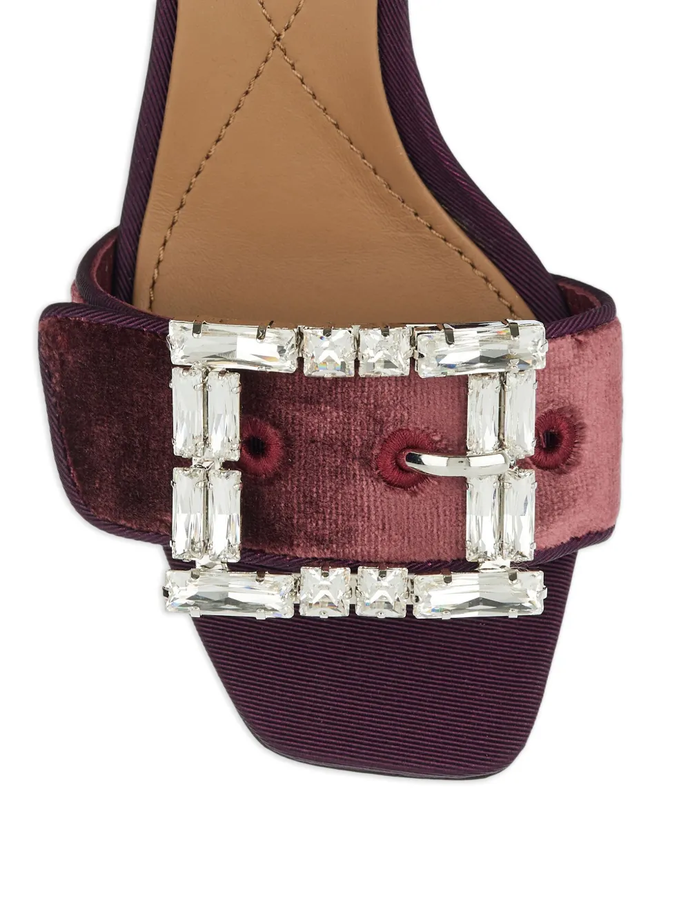 Dolce & Gabbana 70mm Crystal-embellished Sandals In Burgundy