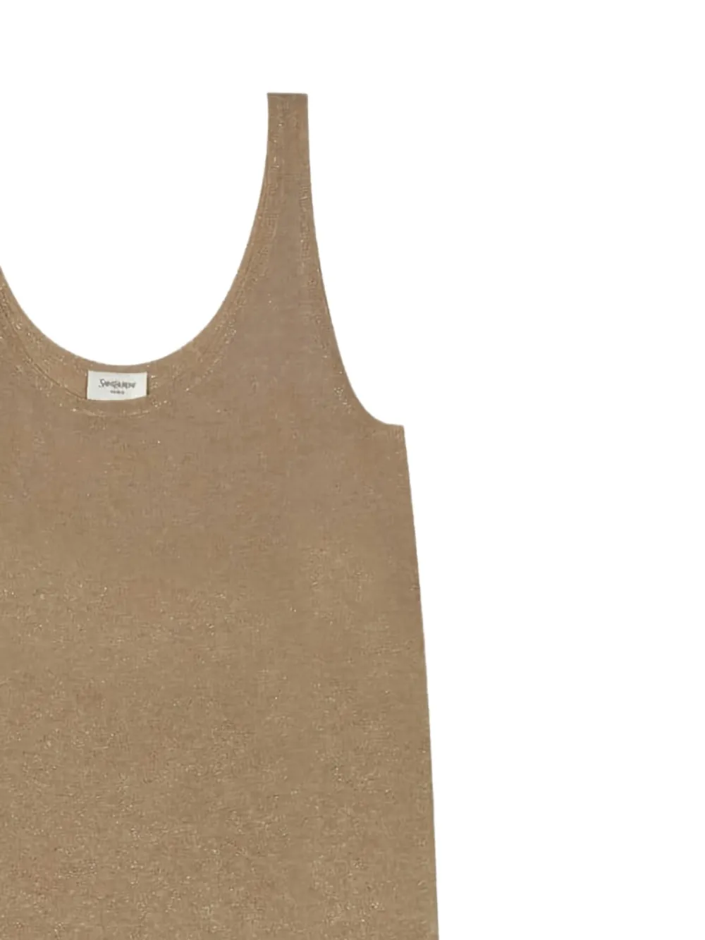 Saint Laurent Mouwloze maxi-jurk - Beige