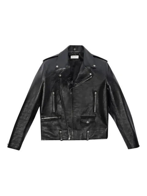 YSL epaulettes zip biker jacket