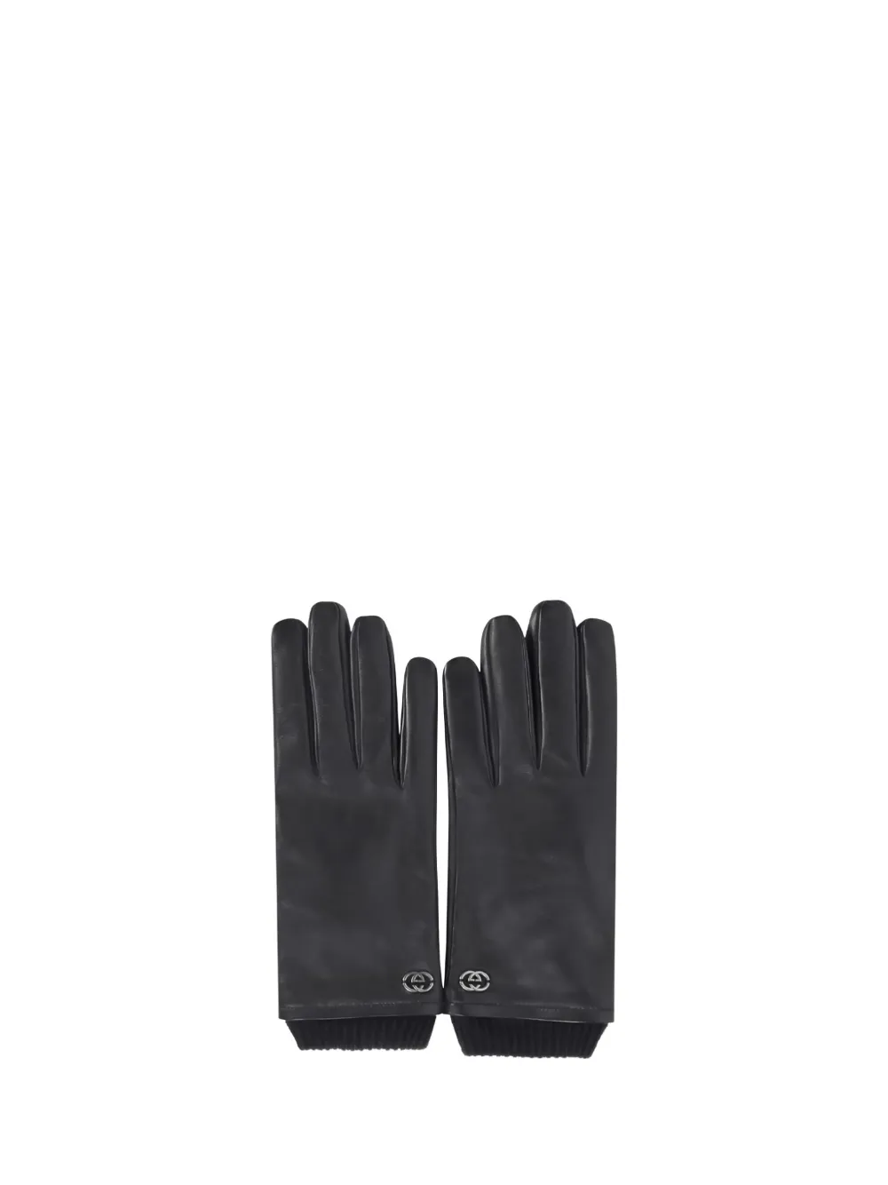 Gucci GG-plaque gloves - Zwart