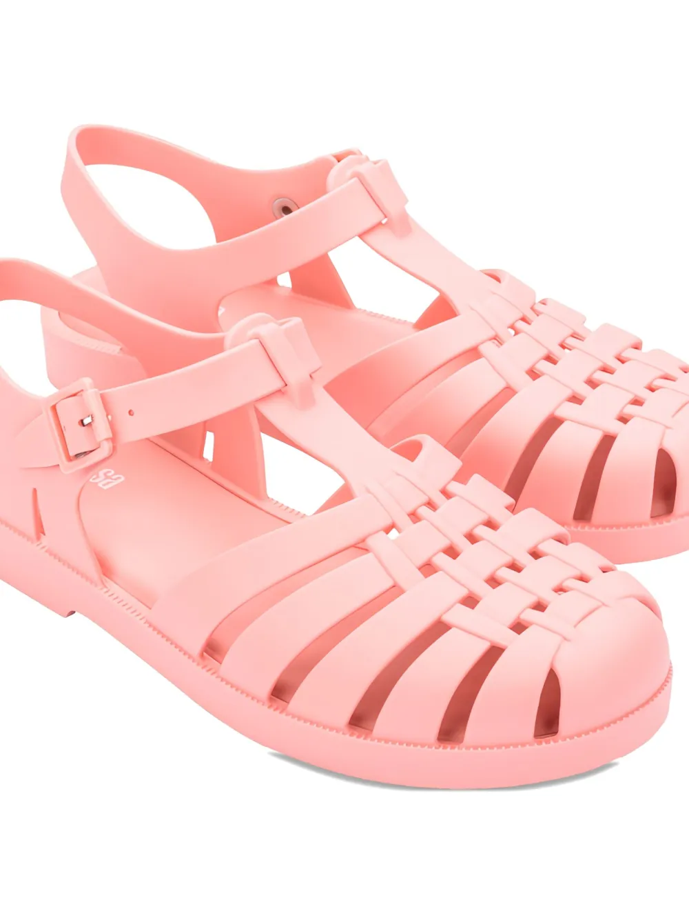 Melissa Possession Light Pink Matte Jelly Strappy Buckle Sandals In Pink