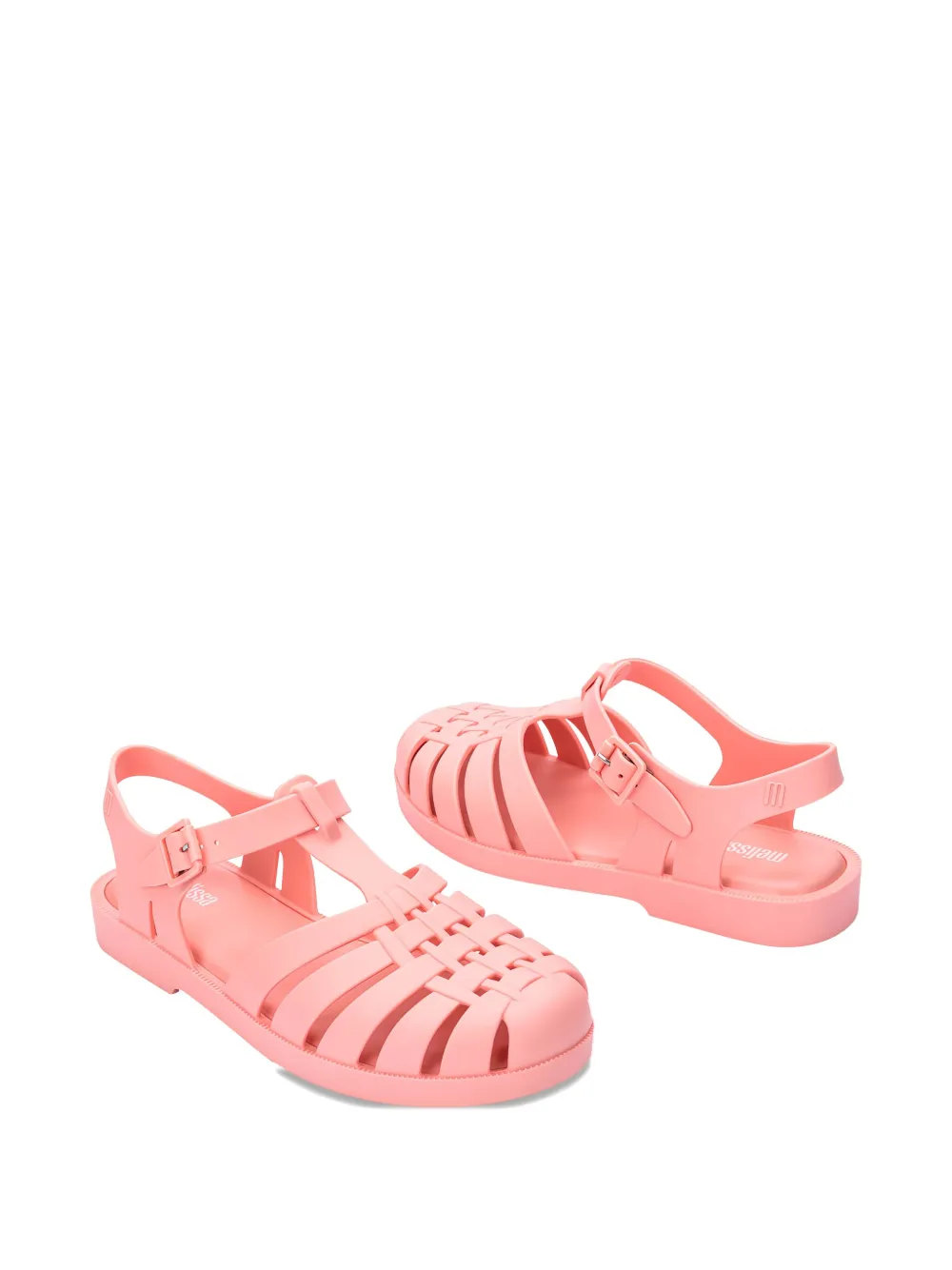 Melissa Possession Light Pink Matte Jelly Strappy Buckle Sandals In Pink