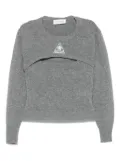 Marine Serre cut-out sweater - Grey