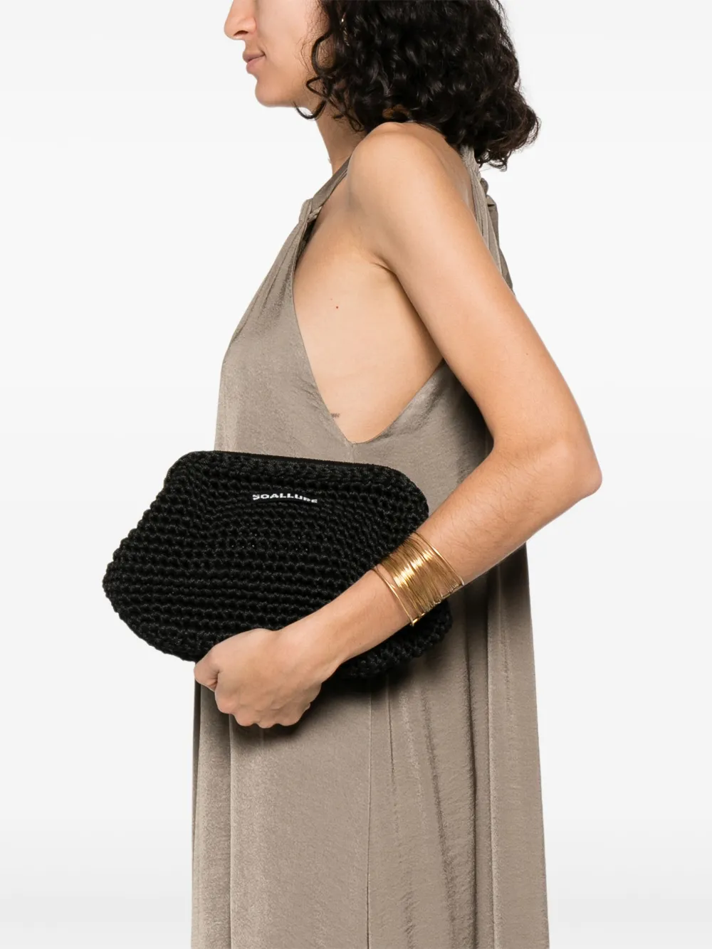 SO ALLURE crochet clutch bag - Zwart