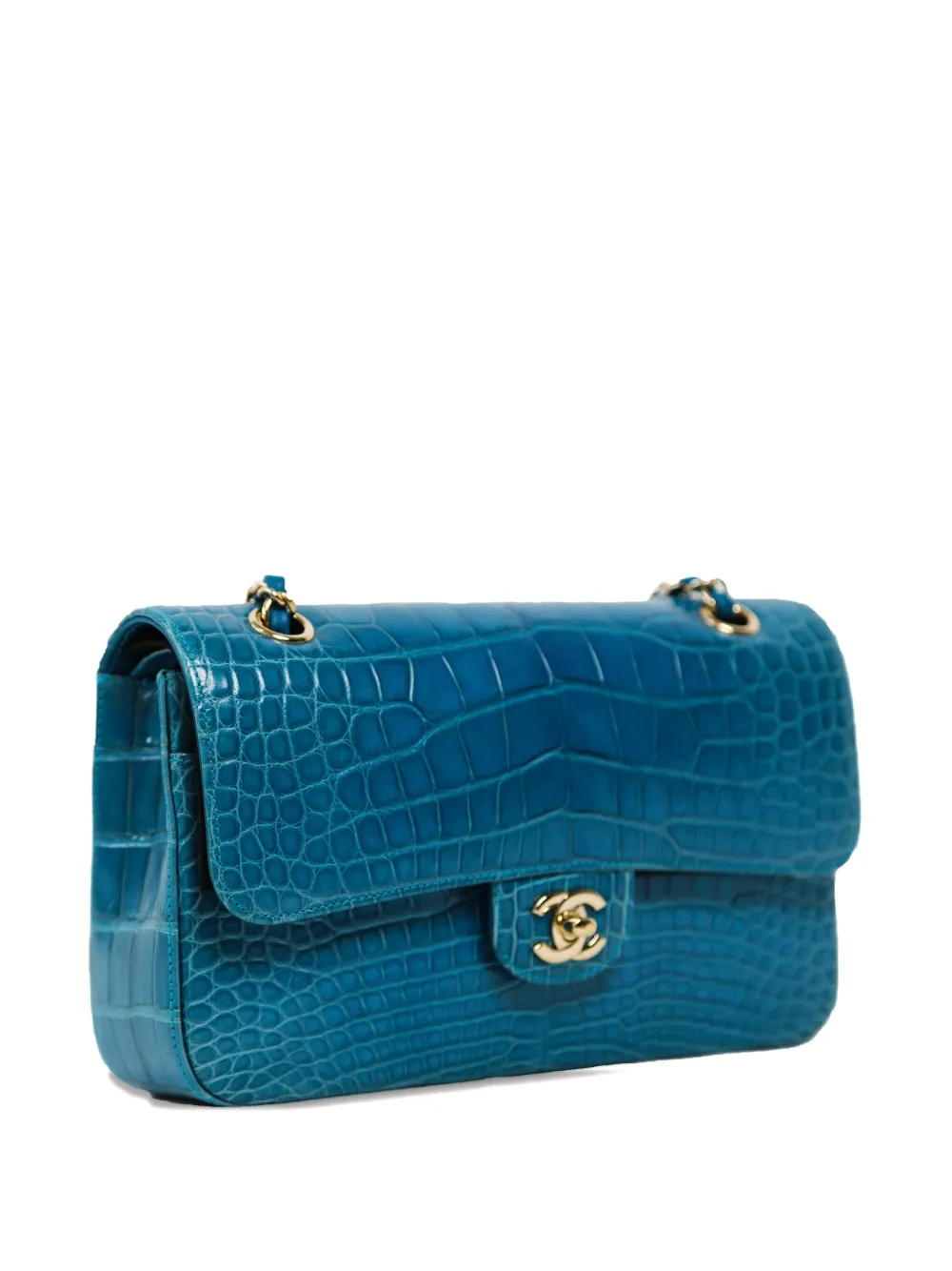 Pre-owned Chanel Double-flap Shoulder Bag In Blue