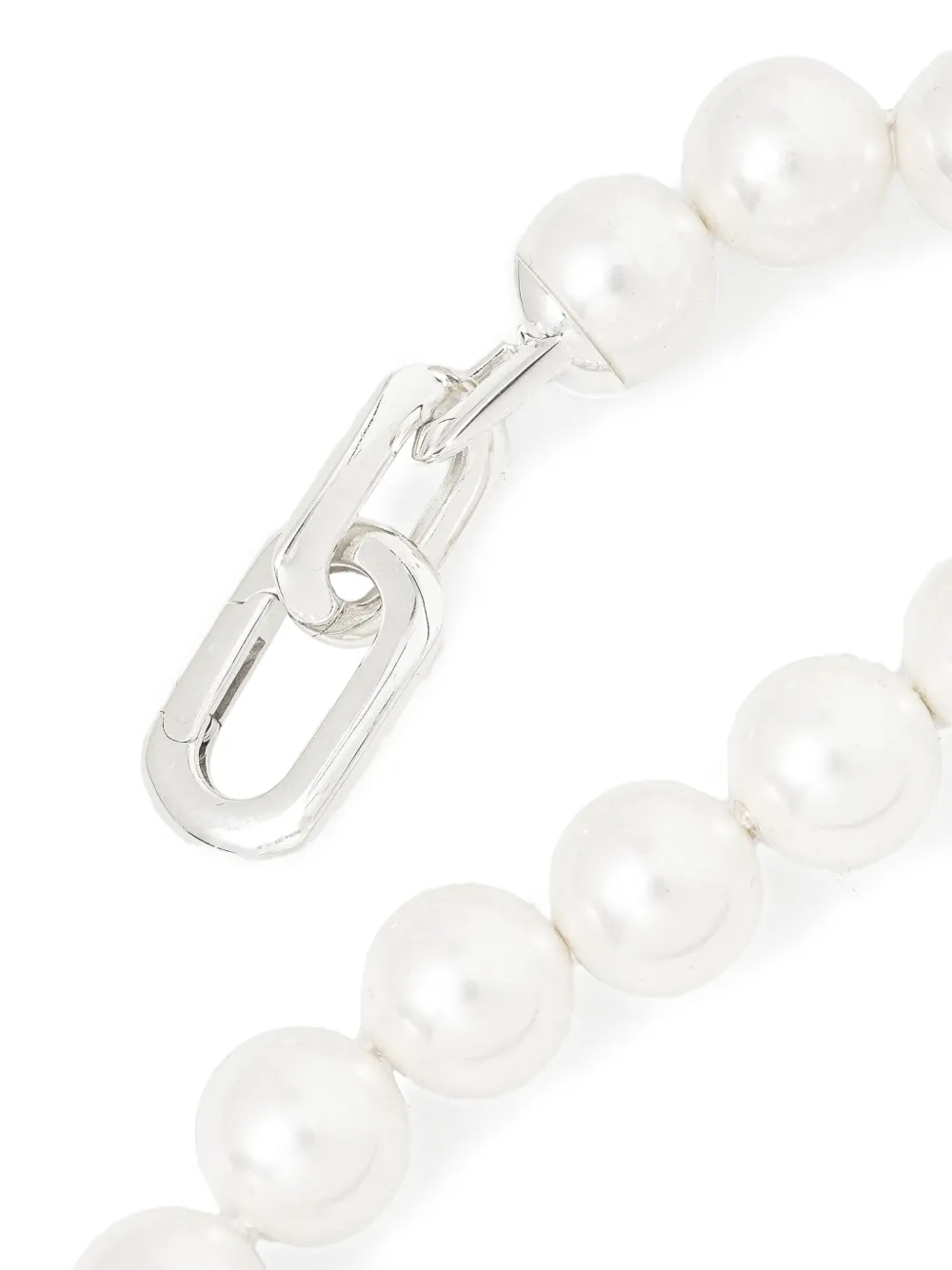 silver-plated faux-pearl bracelet