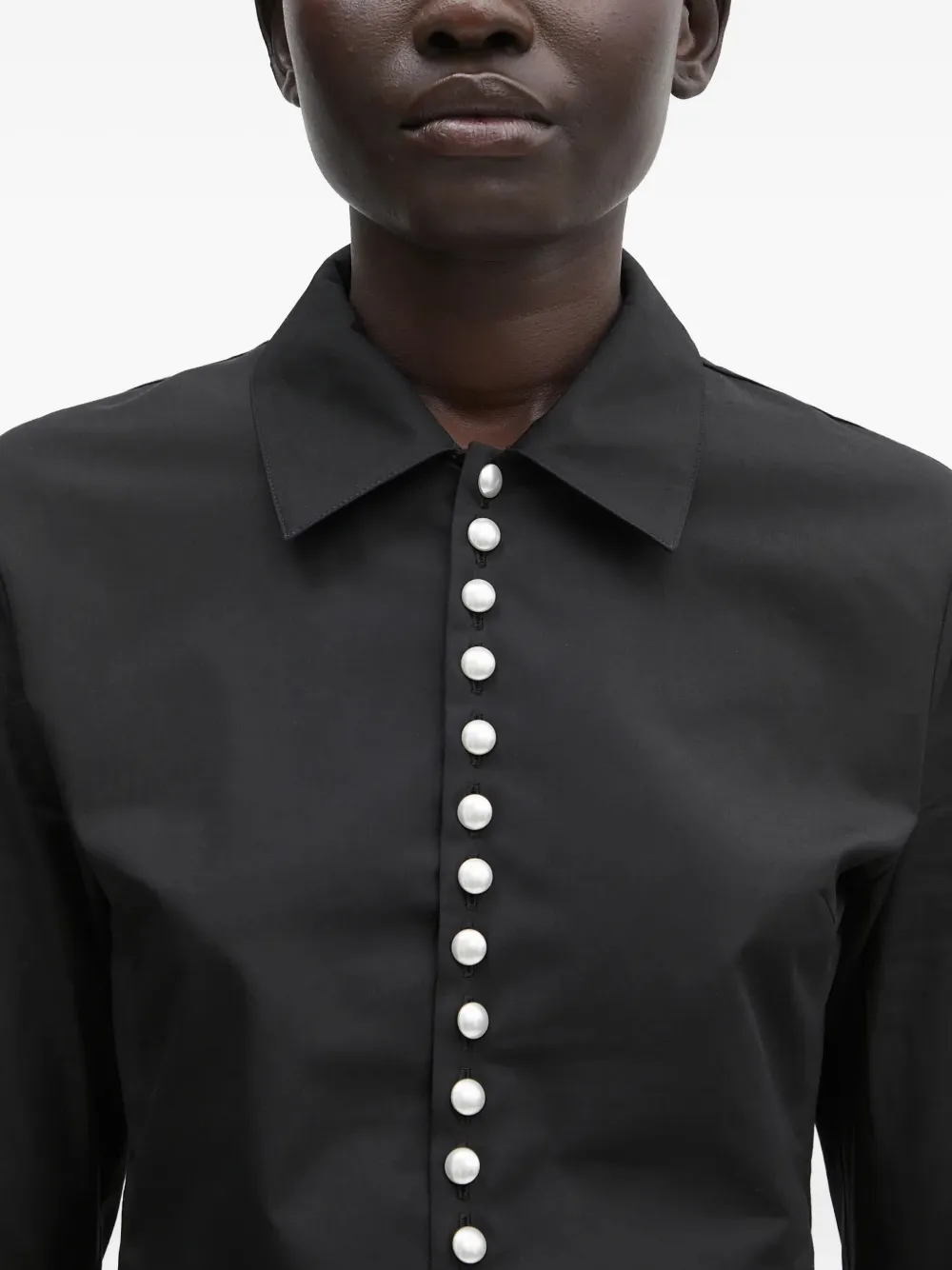 AMBUSH Blouse verfraaid met parel Zwart
