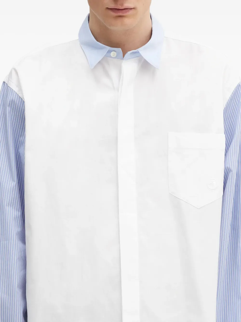 AMBUSH striped-panel shirt Wit