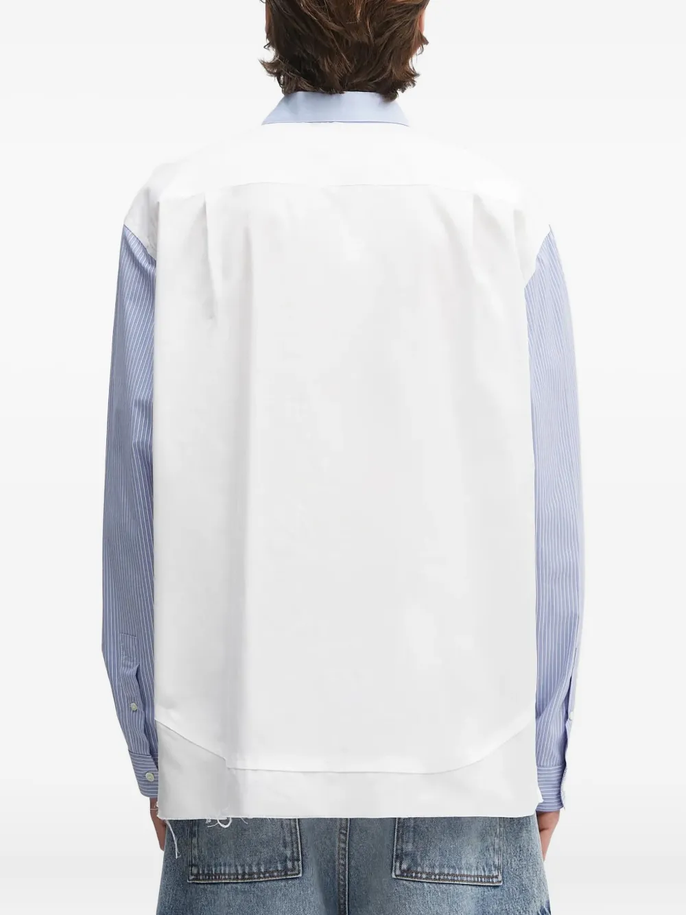 AMBUSH striped-panel shirt Wit