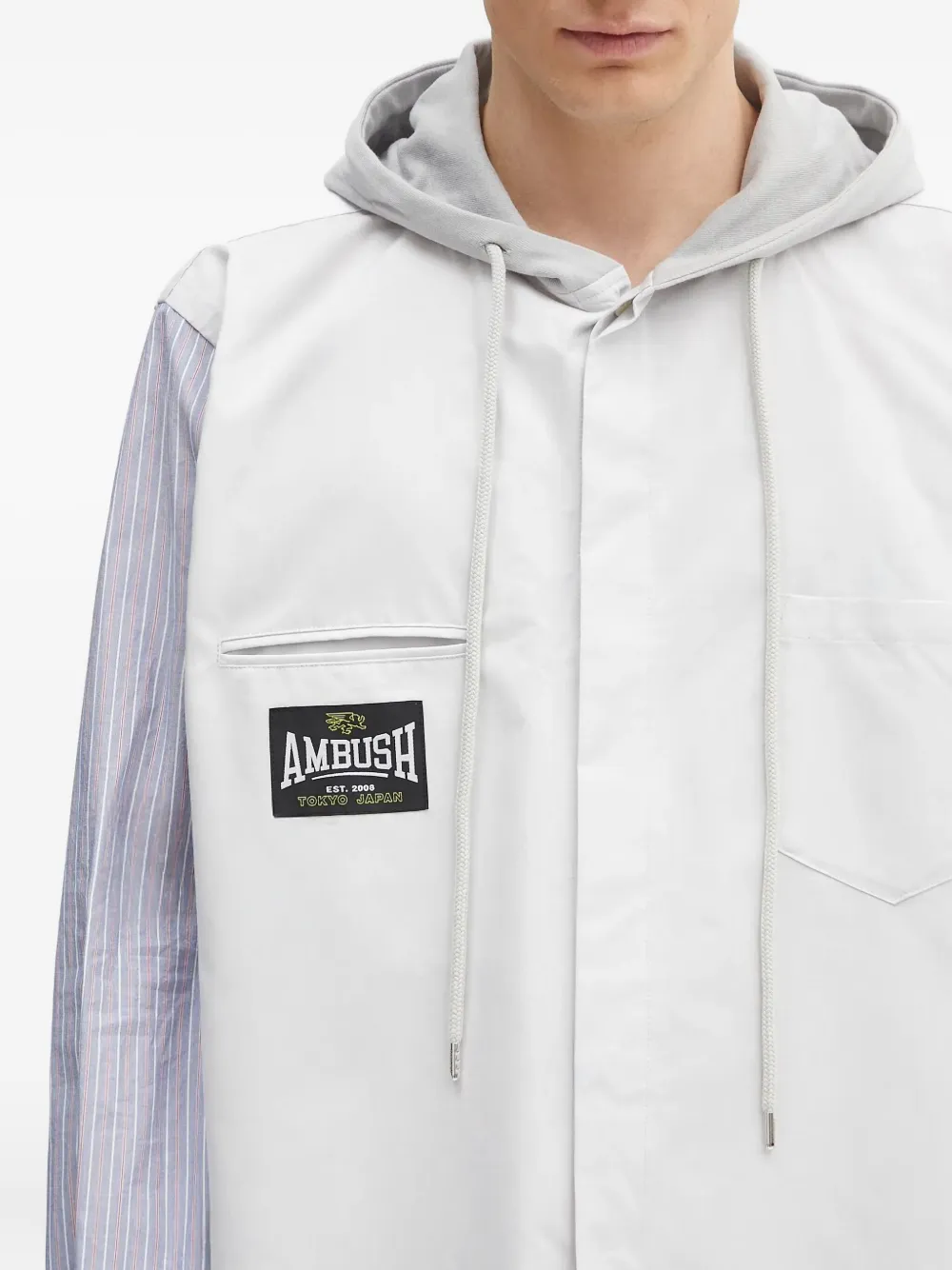AMBUSH panelled hoodie Grijs