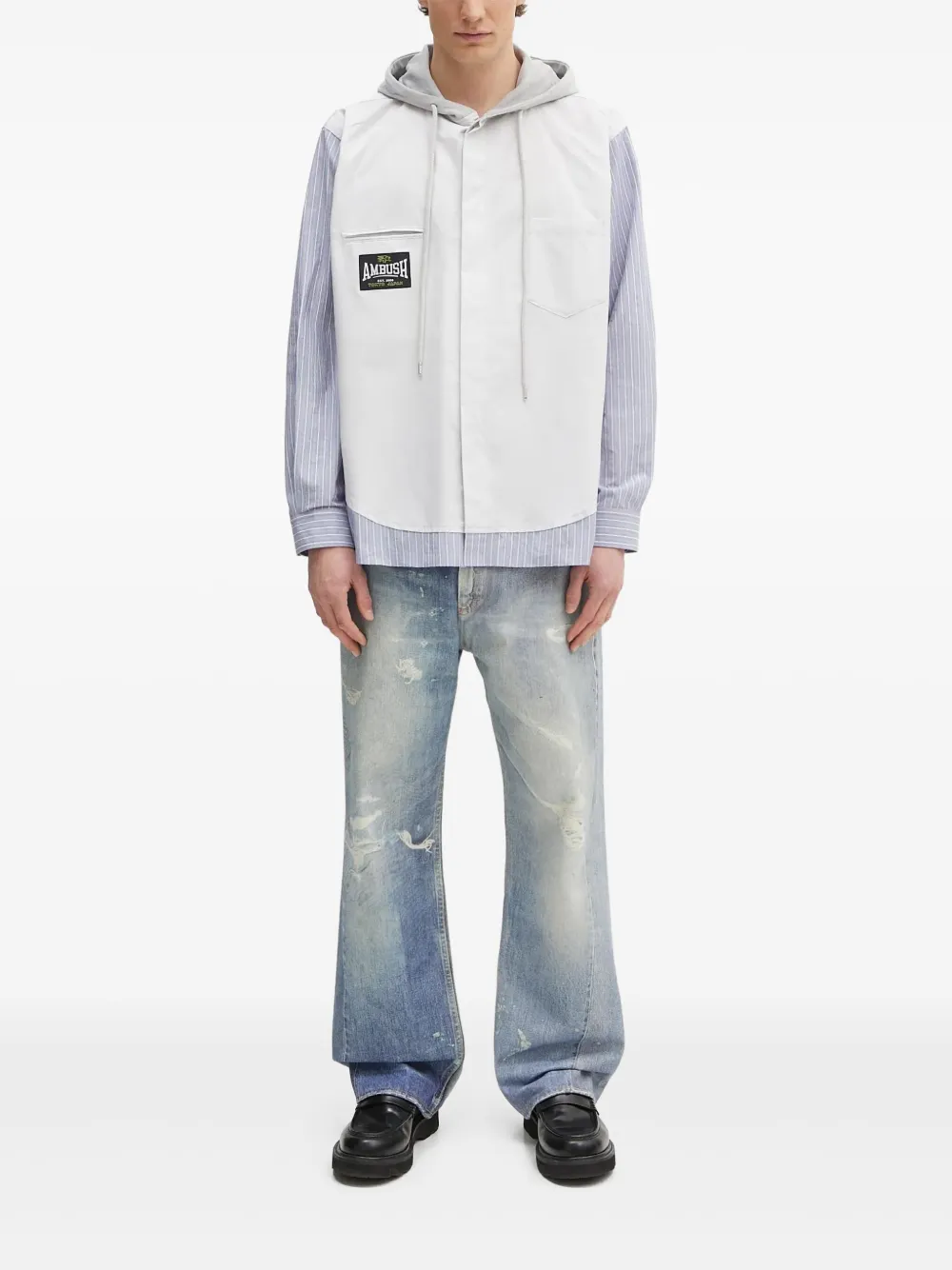 AMBUSH panelled hoodie Grijs